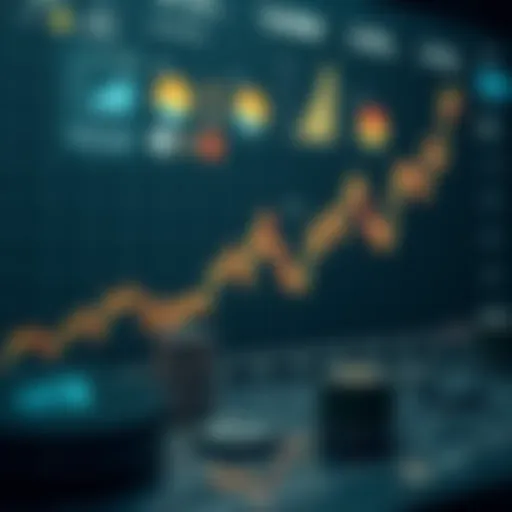 Graph depicting cryptocurrency market trends