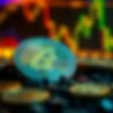 Conceptual illustration of altcoins in the crypto market