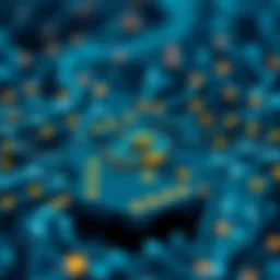 Visual representation of blockchain technology