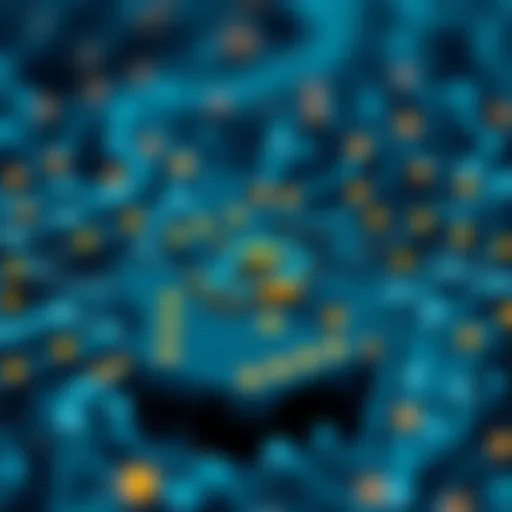 Visual representation of blockchain technology