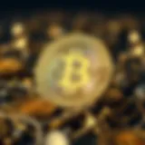 Conceptual illustration of Bitcoin halving