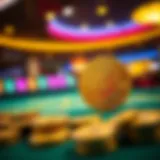 Concept of Bitcoin in digital gambling