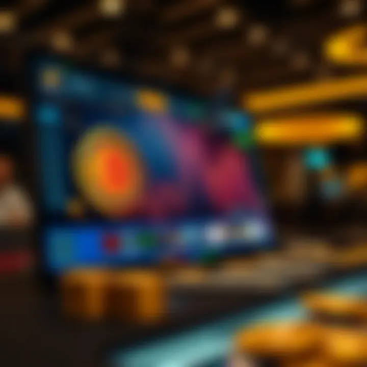 User interface of a Bitcoin online casino