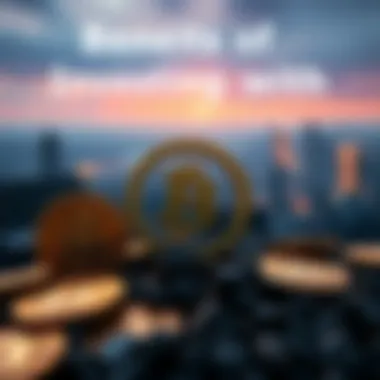 A graphic showcasing the benefits of investing through Bitget.