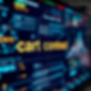 Smart contracts illustrated on a digital interface
