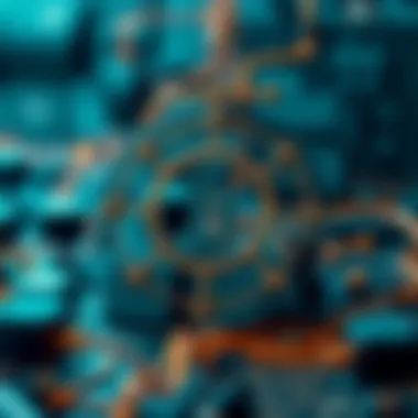 Diagram showing the mechanism of blockchain transactions