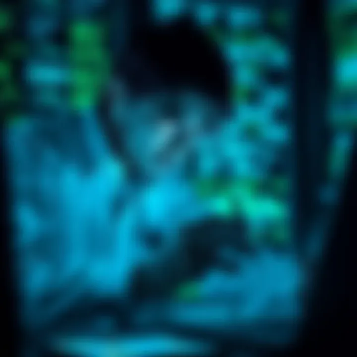 A cybersecurity expert analyzing data