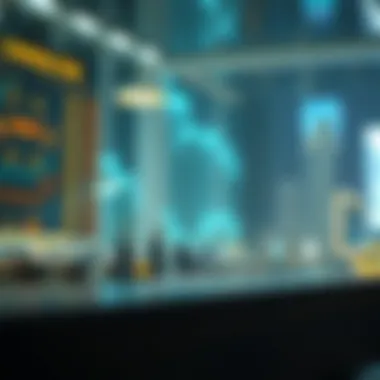 A futuristic depiction of potential business applications utilizing Celestia Coin