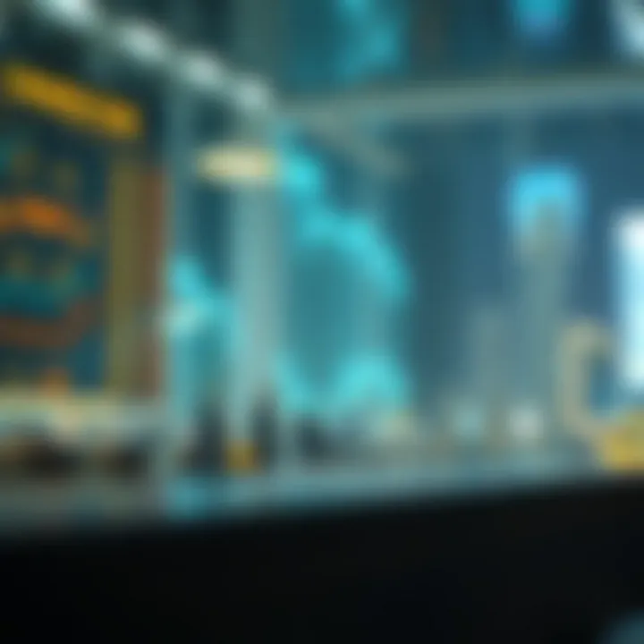 A futuristic depiction of potential business applications utilizing Celestia Coin