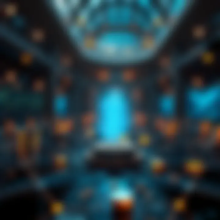 Conceptual illustration of blockchain technology