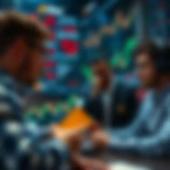 Investors analyzing trends in the cryptocurrency market