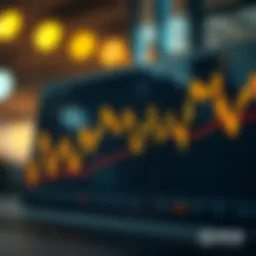 Graph depicting cryptocurrency market volatility