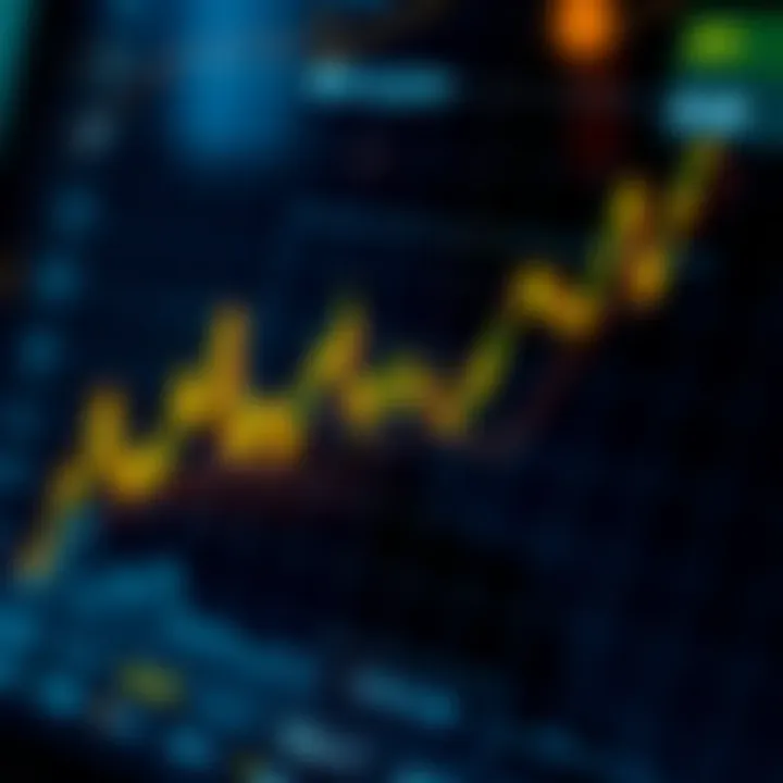 Graph illustrating cryptocurrency price fluctuations over time