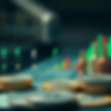Diagram explaining the mechanism of currency exchange rates and their impact on the economy