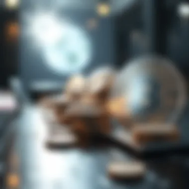 Visual representation of digital assets and investment strategies