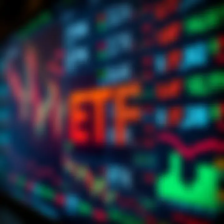 Diverse range of ETFs displayed on a digital screen