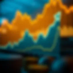 Graph displaying the fluctuation trends of the dollar to Indian rupee exchange rate.