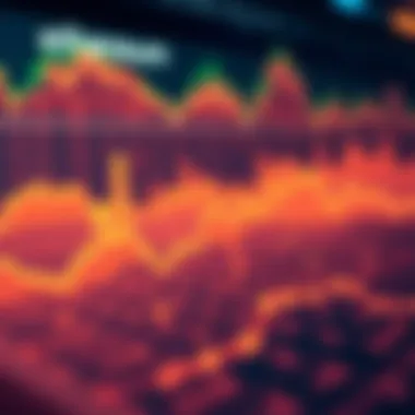 Data visualization showing address activity on Ethereum