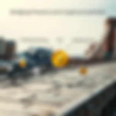 Diagram showing the interaction between traditional finance and cryptocurrencies