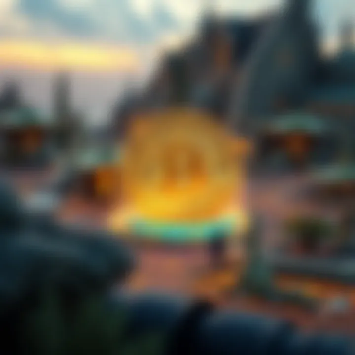 Futuristic view of cryptocurrency ecosystem