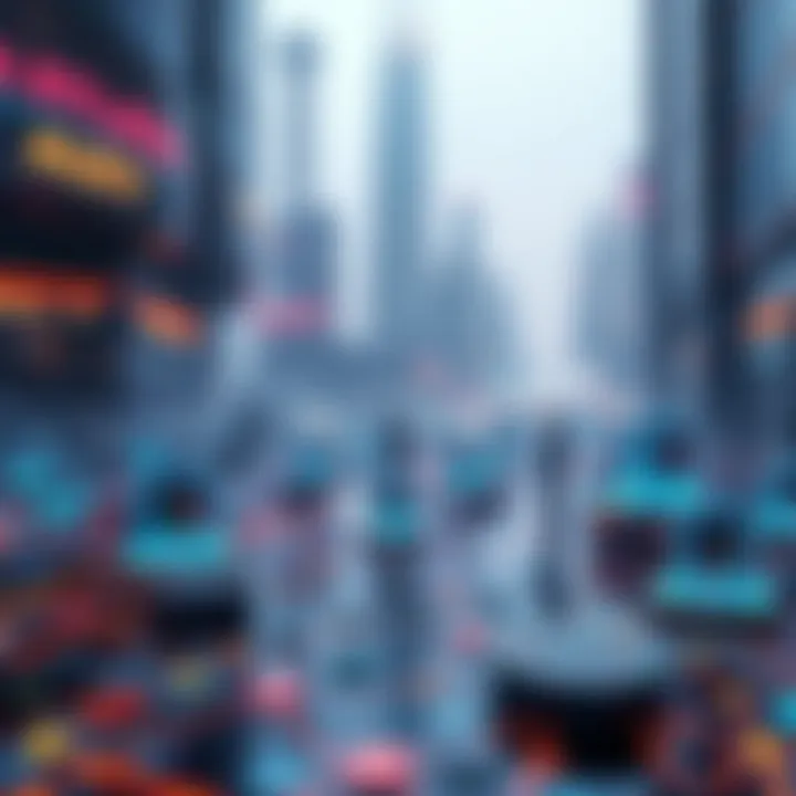 A futuristic concept of digital assets in society