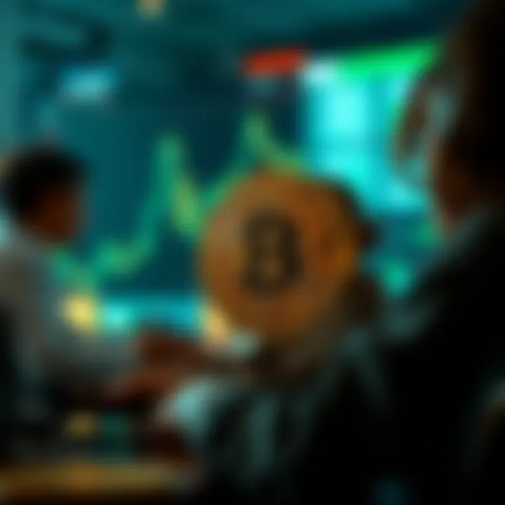 An illustration showcasing collaboration on GitHub for Bitcoin development.