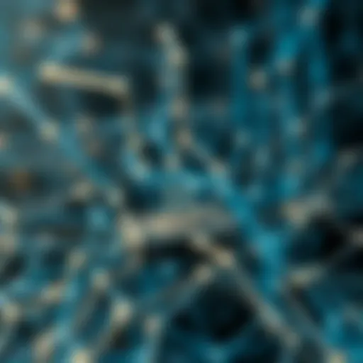 Graphical representation of blockchain technology and its features