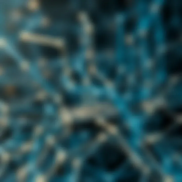 Graphical representation of blockchain technology and its features