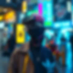 An artistic representation of digital fashion blending with NFT elements