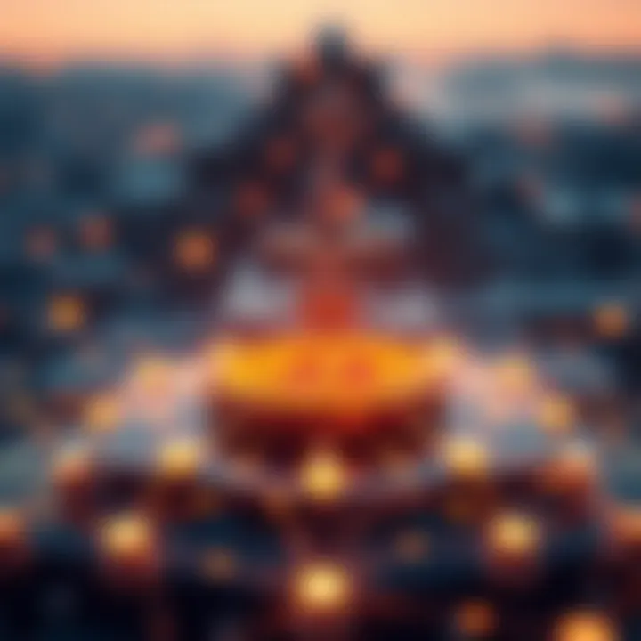 Visual Representation of Kaspas Blockchain Network Kaspas blockchain network visualization