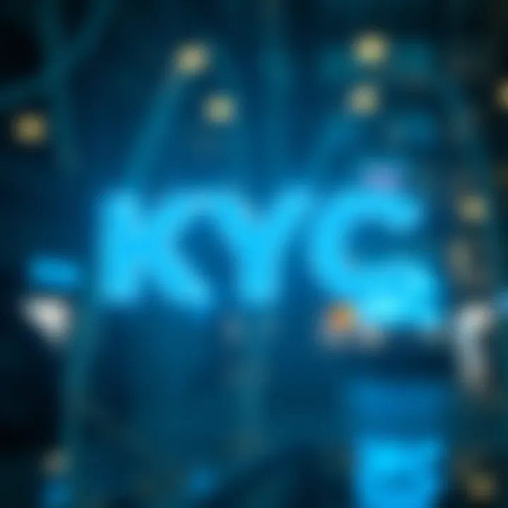Visual representation of KYC principles in blockchain