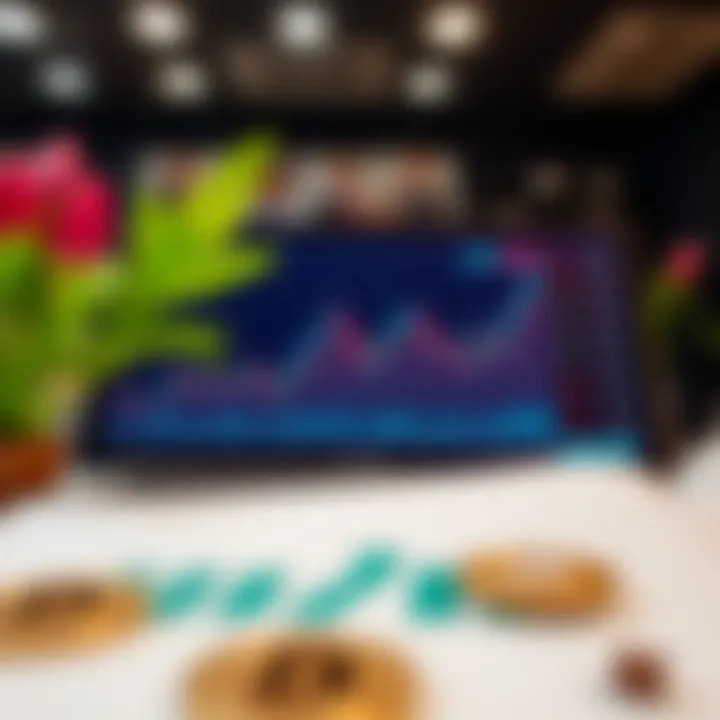 Chart displaying market trends of altcoins