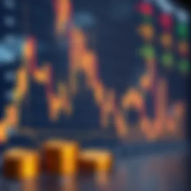 Graph displaying market trends of cryptocurrencies and traditional stocks