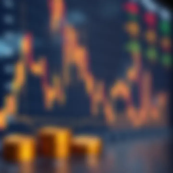 Graph displaying market trends of cryptocurrencies and traditional stocks