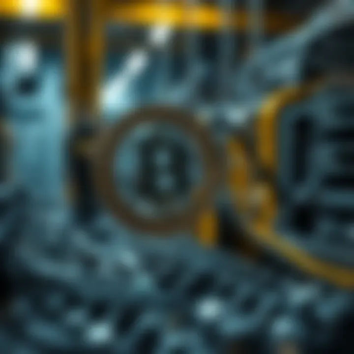 Visual of blockchain technology impact on mining