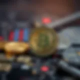 Conceptual illustration of the evolution of cryptocurrency