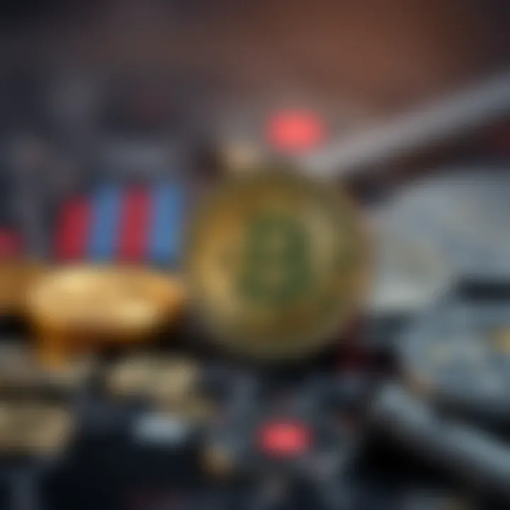 Conceptual illustration of the evolution of cryptocurrency