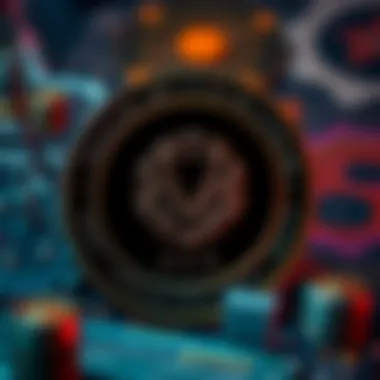 Illustration of blockchain technology behind NEM Coin