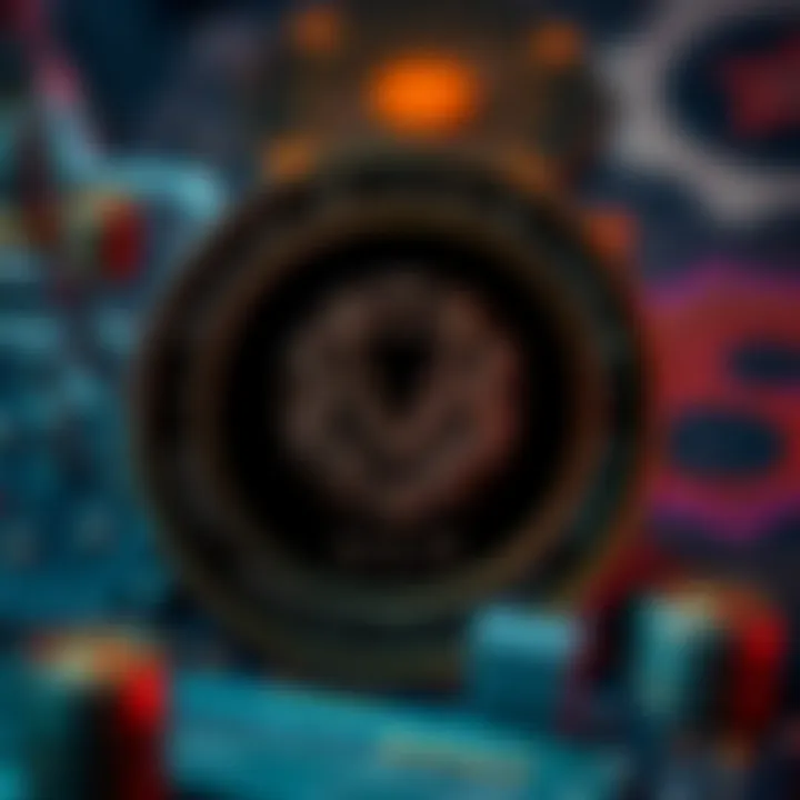 Illustration of blockchain technology behind NEM Coin