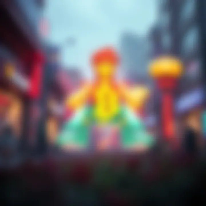 A vibrant digital artwork symbolizing NFTs