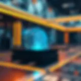 A futuristic illustration of blockchain technology