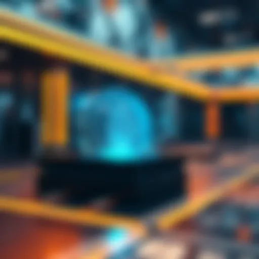 The Future of Blockchain Technology A futuristic illustration of blockchain technology