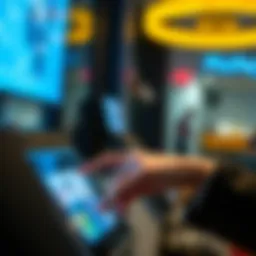 User interacting with a digital payment interface