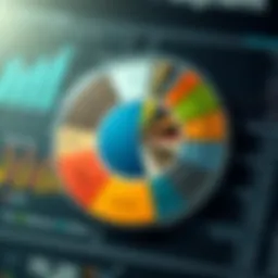 An intricate pie chart showcasing varied data segments