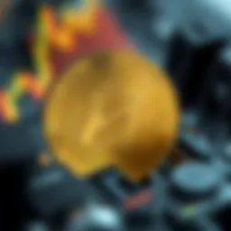 Conceptual representation of RVN coin in the cryptocurrency market