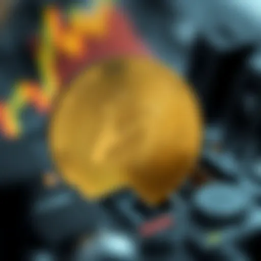 Conceptual representation of RVN coin in the cryptocurrency market