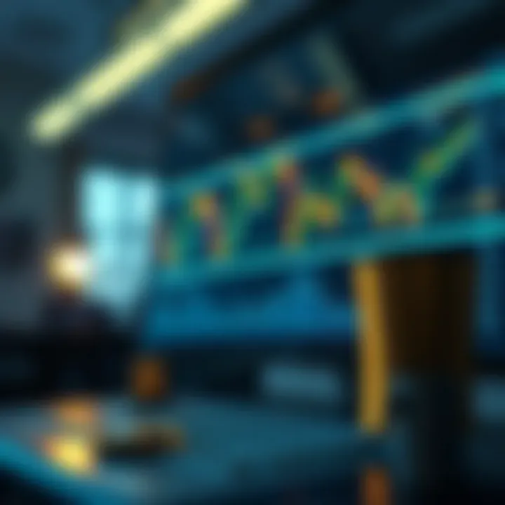 Conceptual illustration of technical analysis tools in investment