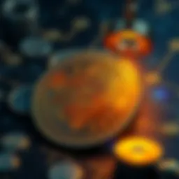 Conceptual representation of token unlock in cryptocurrency