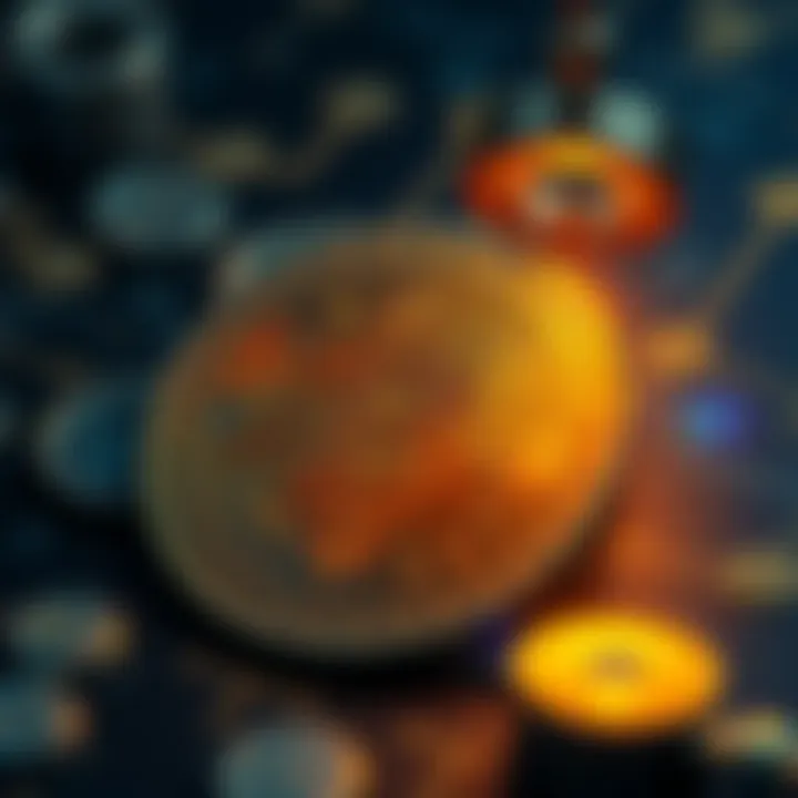 Conceptual representation of token unlock in cryptocurrency