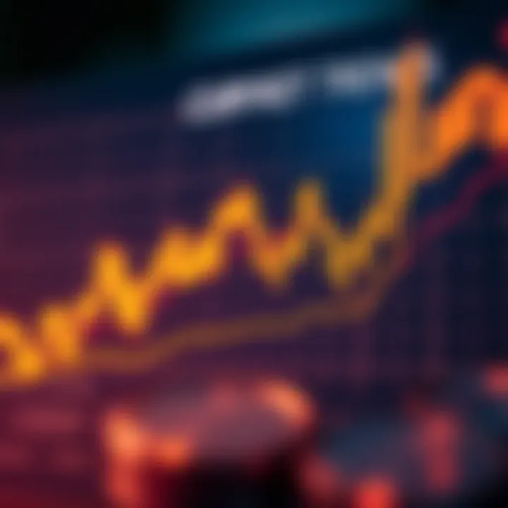 Graph depicting cryptocurrency market trends